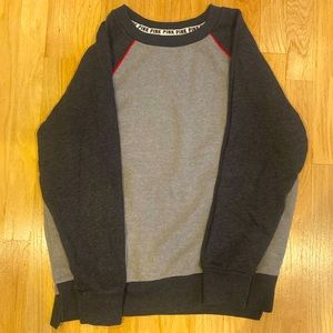 PINK Victoria's Secret Cotton Fleece Oversized Crewneck